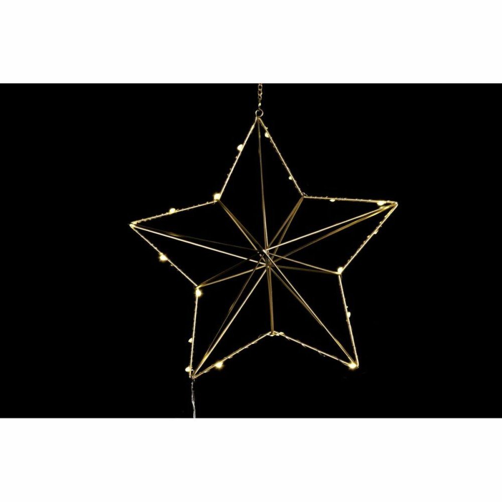 Weihnachtsschmuck DKD Home Decor Silberfarben Gold Metall Stern (2 Stück) (30 x 11 x 30 cm)