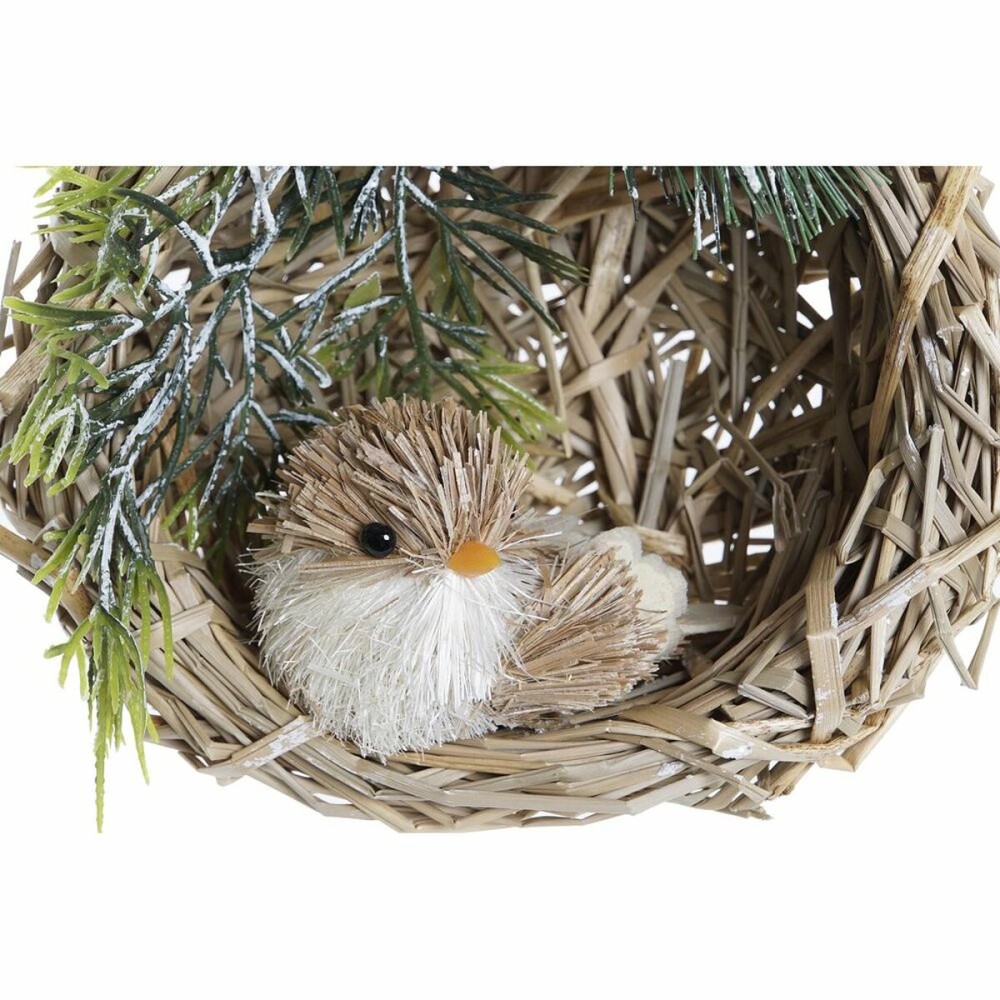 Décorations de Noël DKD Home Decor Polyester Rotin (14 x 11 x 15 cm) (2 Unités)