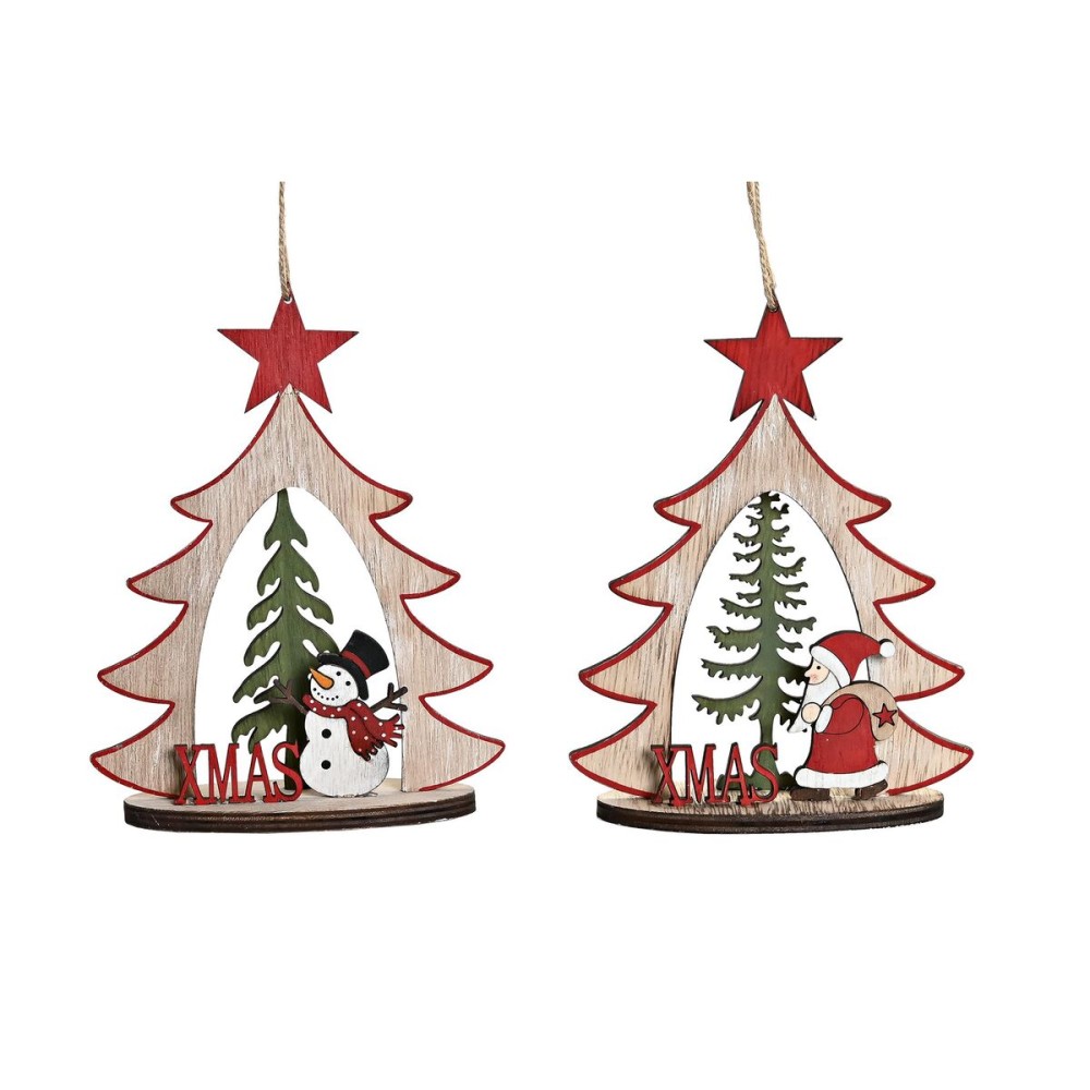 Weihnachtsschmuck DKD Home Decor Holz (2 Stück) (14 x 6 x 18 cm)