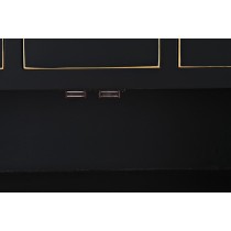 Chest of drawers DKD Home Decor Black Golden Fir MDF Wood Oriental 63 x 28 x 101 cm