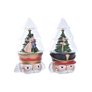 Leuchtende Dekoration DKD Home Decor Weihnachten Rot Weiß (15 x 13,5 x 24 cm) (2 Stück)