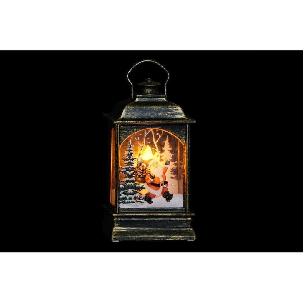 Décoration lumineuse DKD Home Decor Noël Noir Doré (7 x 4 x 13,5 cm) (3 Unités)
