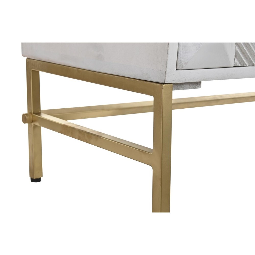 Buffet DKD Home Decor Blanc Laiton Bois de manguier 157 x 43 x 84 cm 153 x 43 x 84 cm Losanges