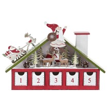 Calendrier de l’Avent DKD Home Decor Bois Maison (27 x 7 x 40 cm) (2 Unités)