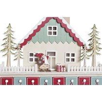 Calendrier de l’Avent DKD Home Decor Bois Maison (32 x 8 x 33 cm) (2 Unités)