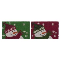 Fußmatte DKD Home Decor Weihnachten PVC Kokosnuss Faser (60 x 40 x 1,5 cm) (2 Stück)