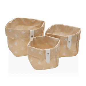 Satz stapelbarer Organizerboxen Versa Stars 10 x 10 x 10 cm 14 x 14 x 14 cm 12 x 12 x 12 cm