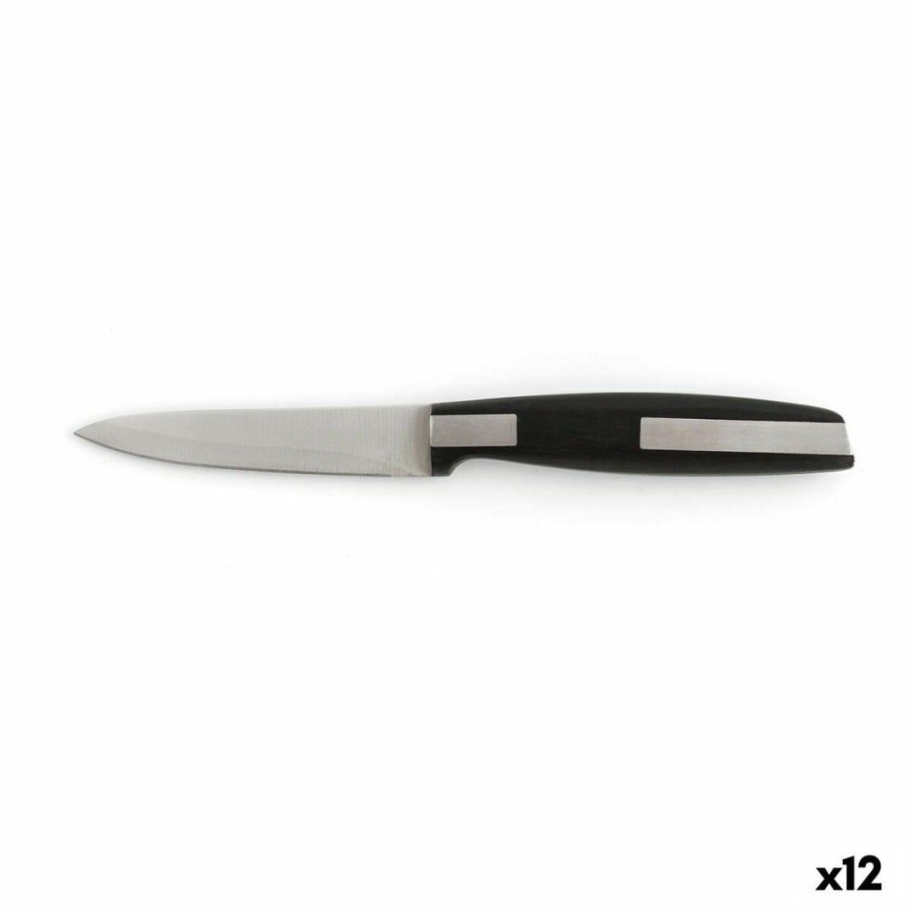 Vegetable Peeler Knife Quid Habitat Black Metal 9 cm (12 Units)