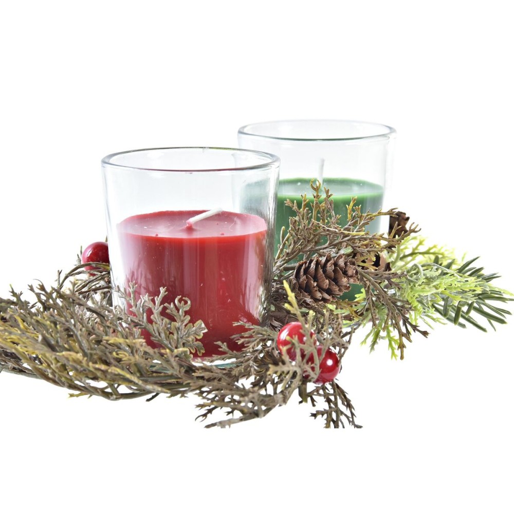 Kerzen-Set DKD Home Decor Weihnachten (5,5 x 5,5 x 6 cm) (2 Stück)