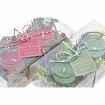 Ensemble de Bougies DKD Home Decor Noël (5,5 x 5,5 x 6 cm) (2 Unités)