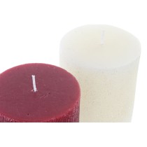 Kerze DKD Home Decor Weihnachten (9 x 9 x 10 cm) (2 Stück)