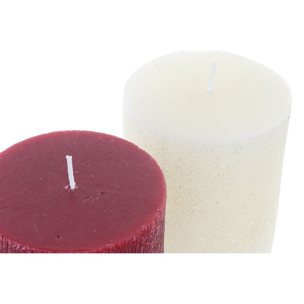 Bougie DKD Home Decor Noël (9 x 9 x 10 cm) (2 Unités)