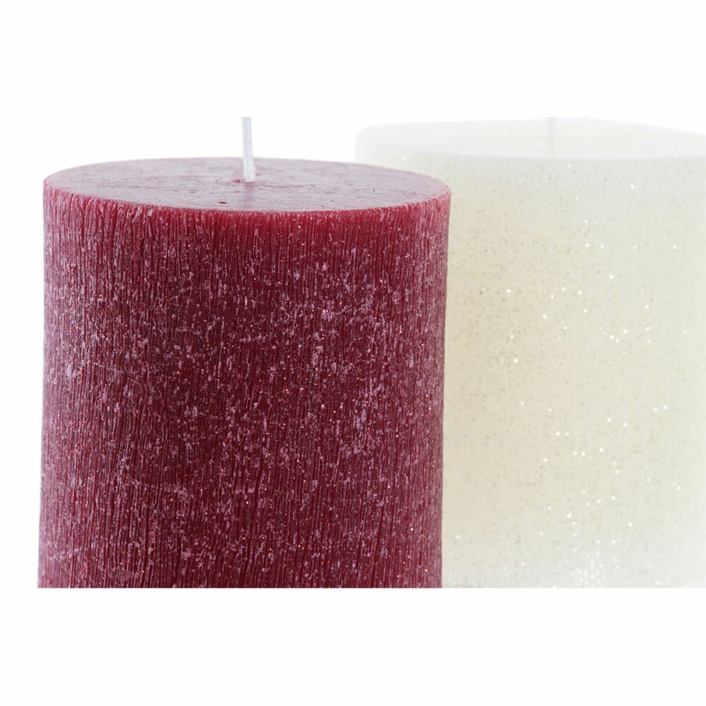 Kerze DKD Home Decor Weihnachten (9 x 9 x 10 cm) (2 Stück)