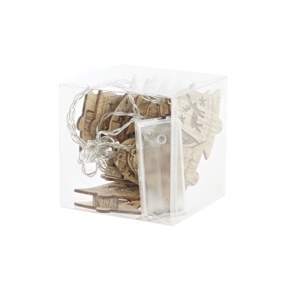 LED-Lichterkette DKD Home Decor Rentier Glocken Braun 6,5 x 1,4 x 5,8 cm