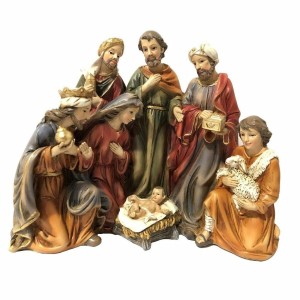 Weihnachtskrippe DKD Home Decor Harz (23 x 12,5 x 19,5 cm) (2 Stück)