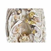 Crèche de Noël DKD Home Decor Doré Crème Résine Multicouleur (18 x 9 x 25,5 cm) (2 Unités)