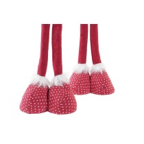 Figurine Décorative DKD Home Decor Noël Gnome Polyester (22 x 10 x 73 cm) (2 Unités)