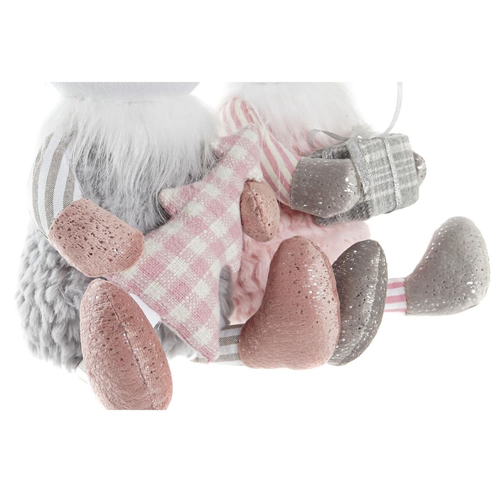 Deko-Figur DKD Home Decor Weihnachten Tier Polyester Hirsch (14 x 17 x 28 cm) (2 Stück)