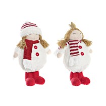 Deko-Figur DKD Home Decor Weihnachten Puppe Polyester Mädchen (17 x 11 x 28 cm) (2 Stück)
