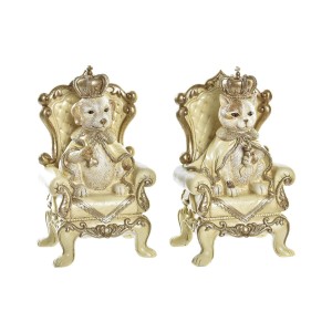 Sparbüchse DKD Home Decor Harz Katze 12,5 x 10,5 x 20,5 cm (2 Stück)