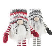 Deko-Figur DKD Home Decor Weihnachten Zwerg LED Leicht Polyester (22 x 12 x 64 cm) (2 Stück)