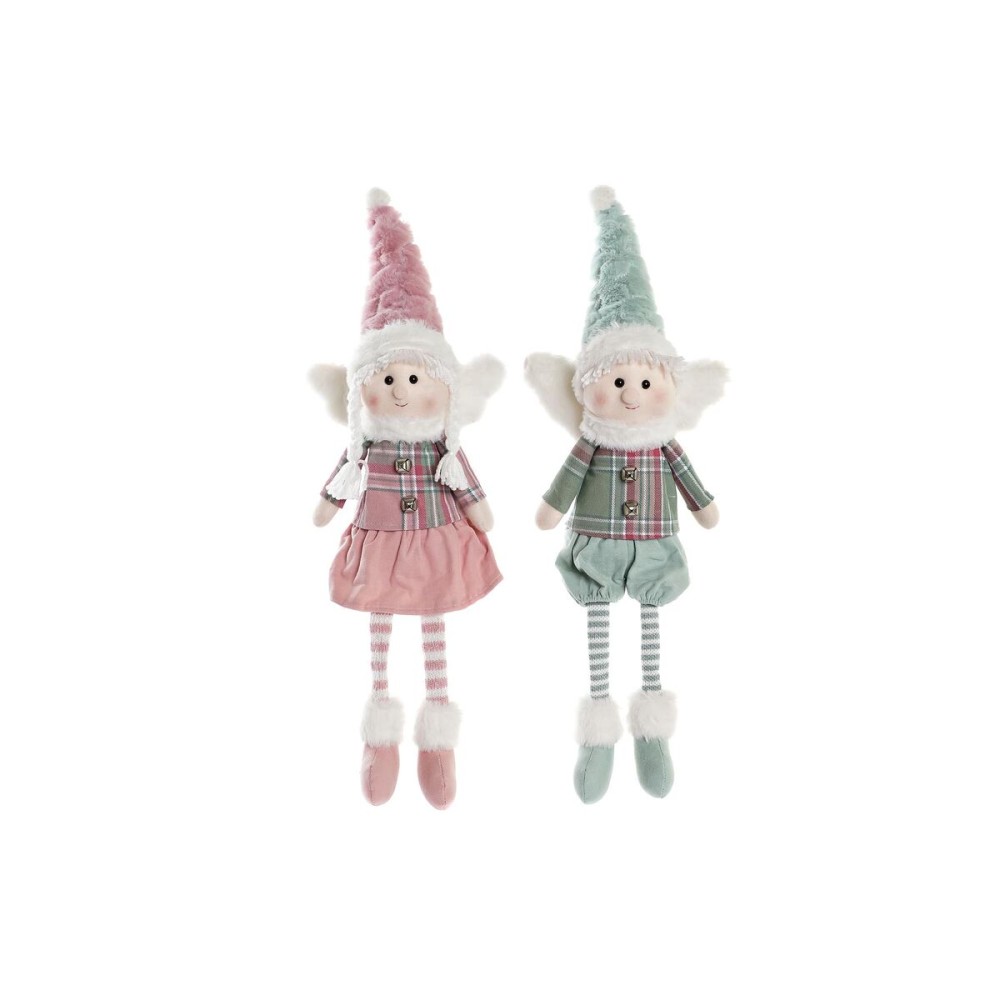 Deko-Figur DKD Home Decor Weihnachten Fee Polyester Engel (15 x 10 x 53 cm) (2 Stück)