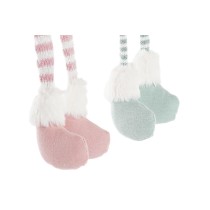 Decorative Figure DKD Home Decor Christmas Fairy Polyester Angel (15 x 10 x 53 cm) (2 Units)