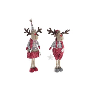 Deko-Figur DKD Home Decor Weihnachten Rentier Polyester (20 x 10 x 58 cm) (2 Stück)