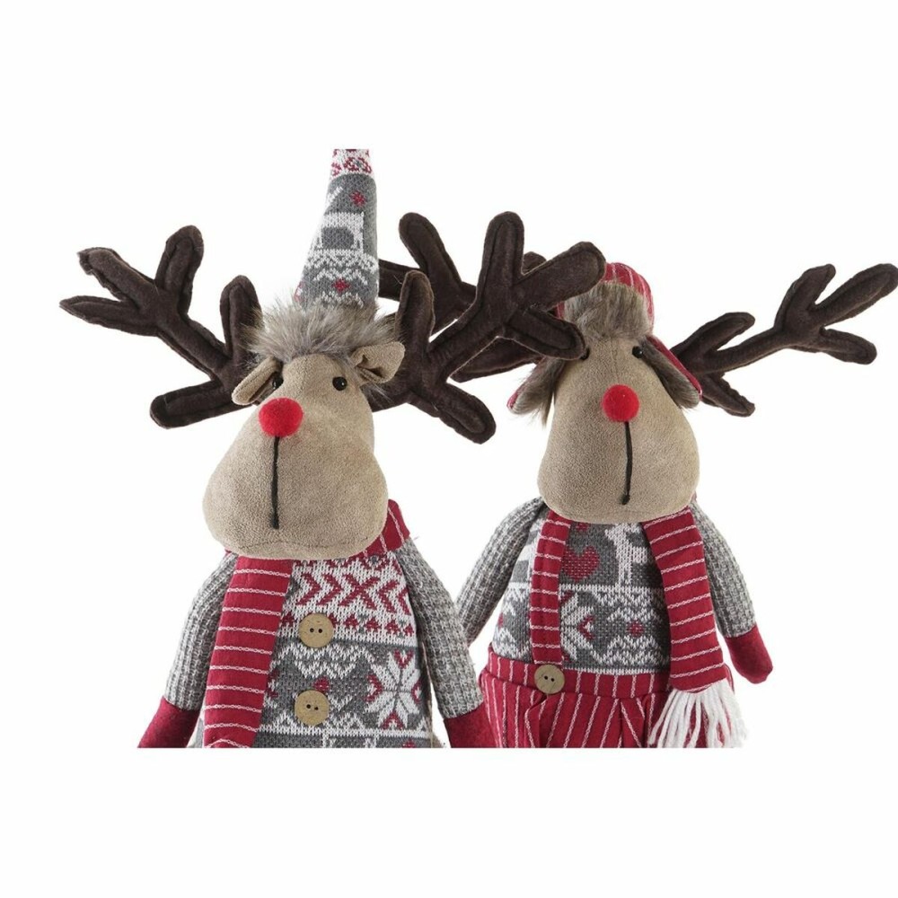 Deko-Figur DKD Home Decor Weihnachten Rentier Polyester (20 x 10 x 58 cm) (2 Stück)