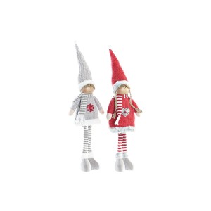 Deko-Figur DKD Home Decor Weihnachten Puppe Polyester (17 x 9 x 79 cm) (2 Stück)
