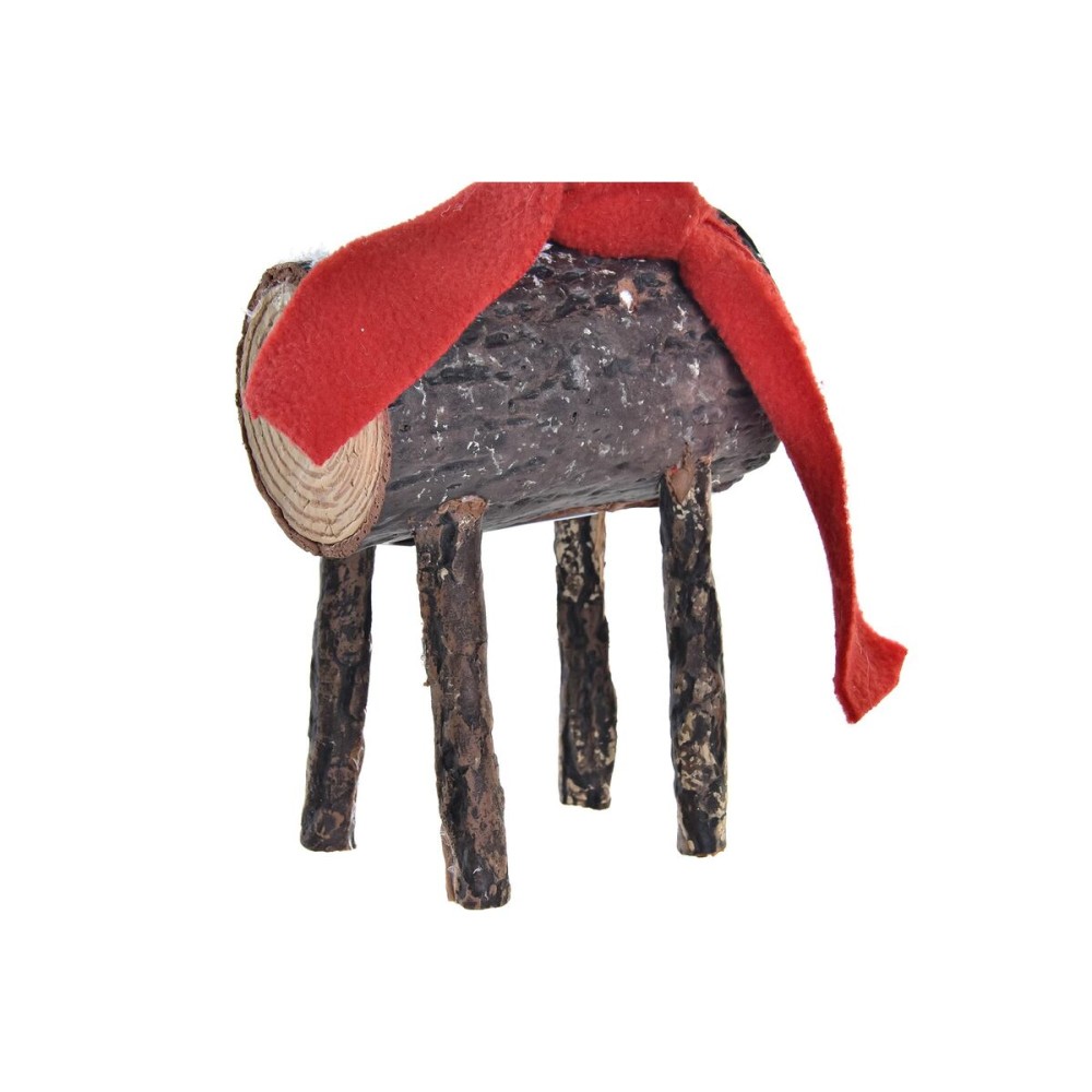 Deko-Figur DKD Home Decor Weihnachten Glitzernd Rentier Birke (10 x 9 x 23 cm) (2 Stück)