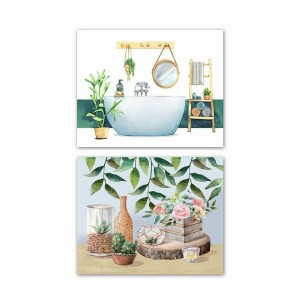 Leinwand DKD Home Decor Leinwand Holz MDF 50 x 1,8 x 40 cm