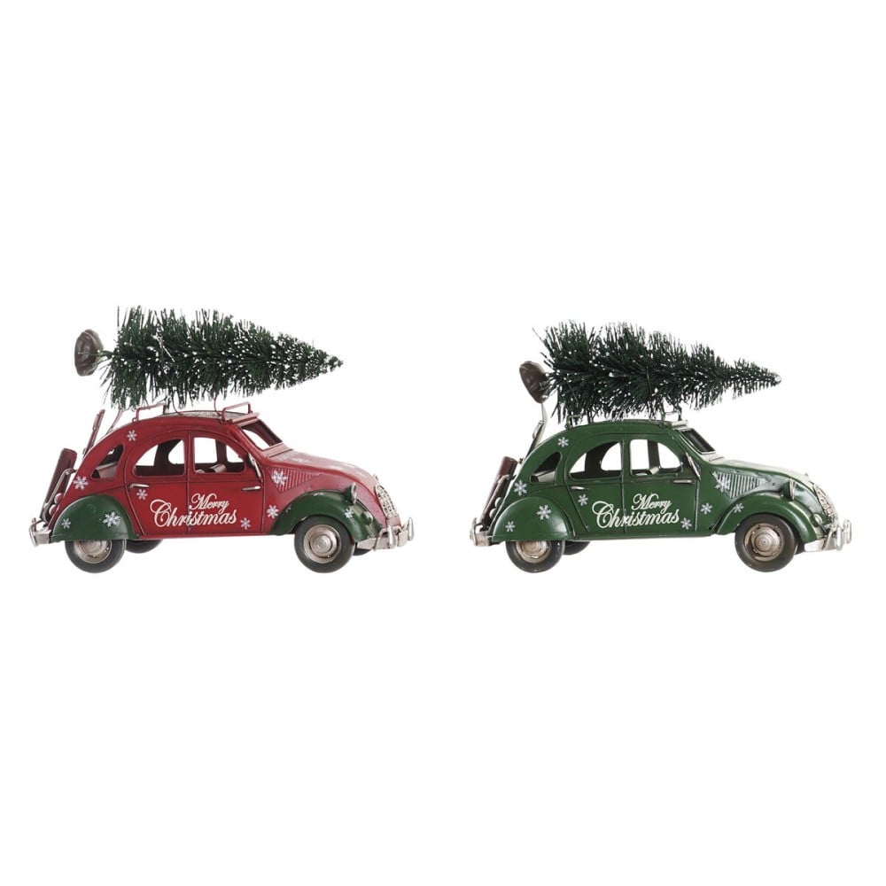 Weihnachtsschmuck DKD Home Decor Rot grün Auto 26 x 11,5 x 16,5 cm (2 Stück)