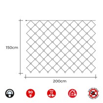 Barrière lumineuse LED EDM 71267 2 x 1,5 m Blanc (1 Unité)