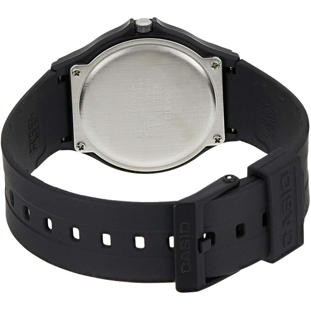 Unisex-Uhr Casio MW-59-1B Schwarz (Ø 36 mm)