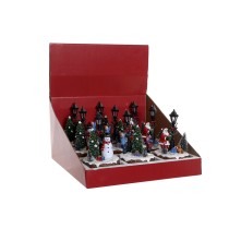 Deko-Figur DKD Home Decor LED Leicht Harz Schneemann (9 x 9 x 13 cm) (2 Stück)