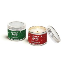 Kerzen-Set DKD Home Decor Weihnachten (2 Stück) (8 x 8 x 6 cm)