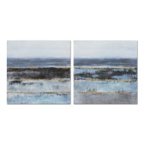 Leinwand DKD Home Decor abstrakt Moderne (80 x 3 x 80 cm) (2 Stück)