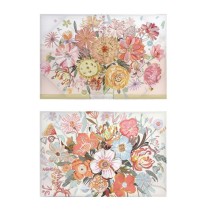 Leinwand DKD Home Decor Blomster (2 Stück) (90 x 3 x 60 cm)