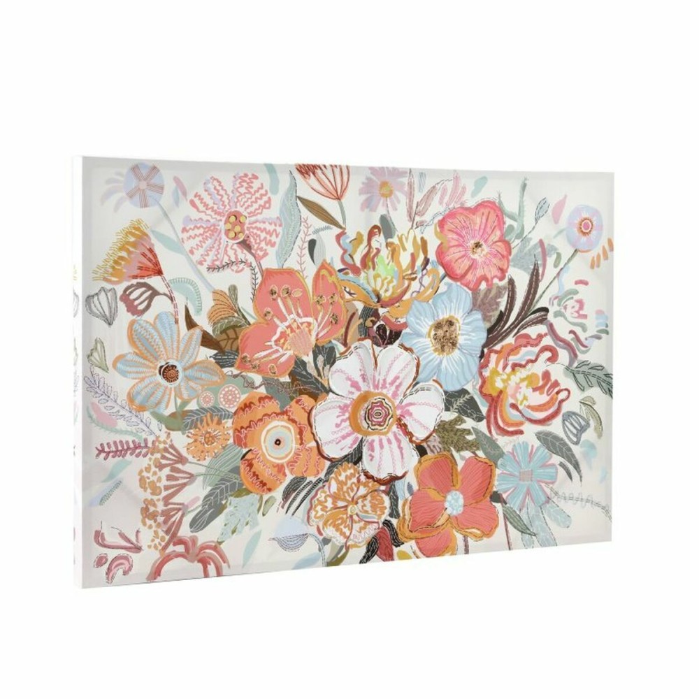 Leinwand DKD Home Decor Blomster (2 Stück) (90 x 3 x 60 cm)