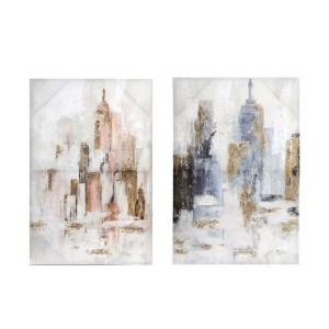 Leinwand DKD Home Decor Leinwand Holz MDF 90 x 3 x 60 cm 60 x 3 x 90 cm
