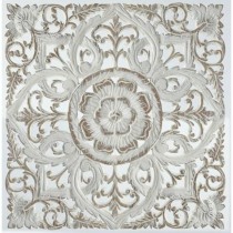 Décoration murale DKD Home Decor Blanc Mandala Bois MDF (60 x 2 x 60 cm)