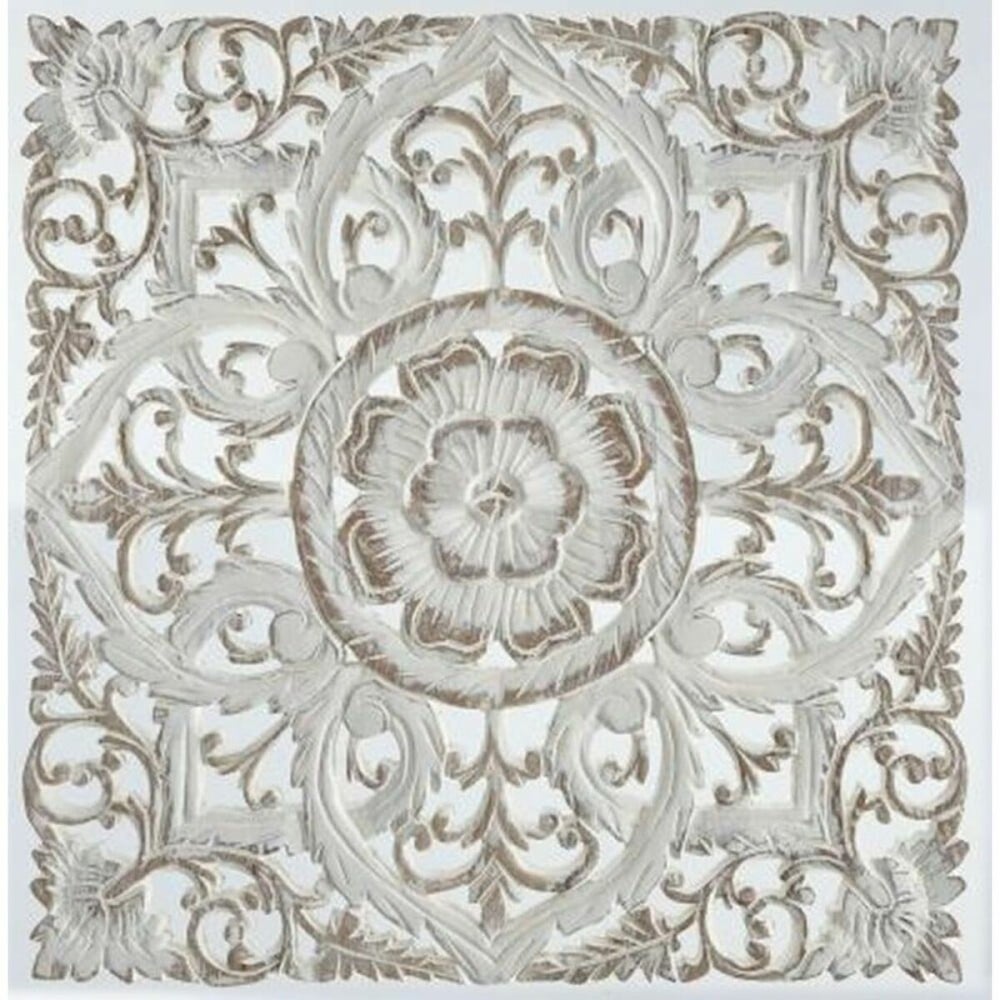 Wanddekoration DKD Home Decor Weiß Mandala Holz MDF (60 x 2 x 60 cm)
