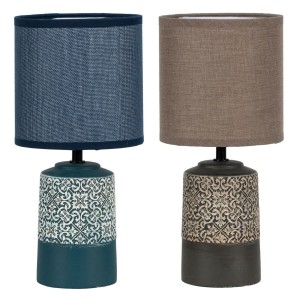 Tischlampe DKD Home Decor aus Keramik Steingut 50 W (15 x 15 x 32 cm) (2 Stück)