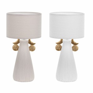 Tischlampe DKD Home Decor aus Keramik Polyester (22 x 22 x 44 cm) (2 Stück)