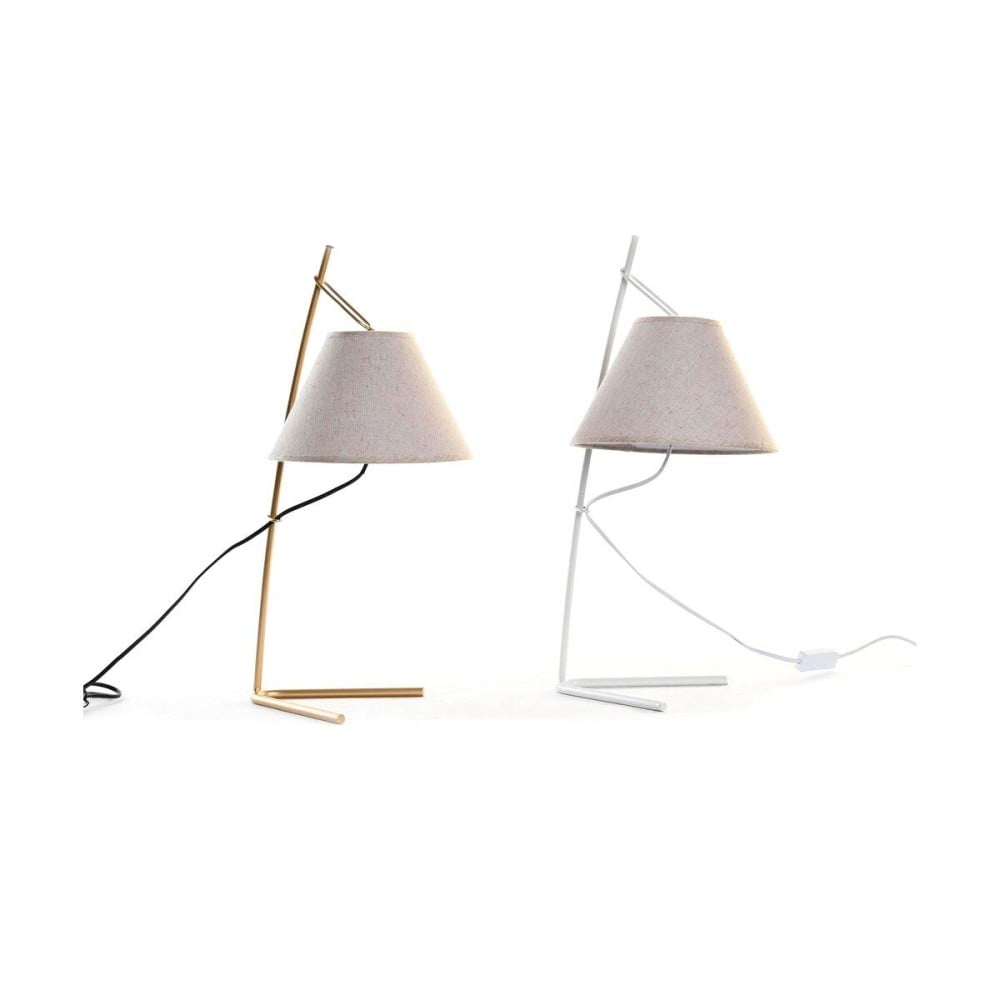 Tischlampe DKD Home Decor Beige Gold Metall Weiß 220 V 50 W (25 x 31 x 57 cm) (2 Stück)