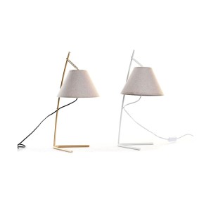 Tischlampe DKD Home Decor Beige Gold Metall Weiß 220 V 50 W (25 x 31 x 57 cm) (2 Stück)