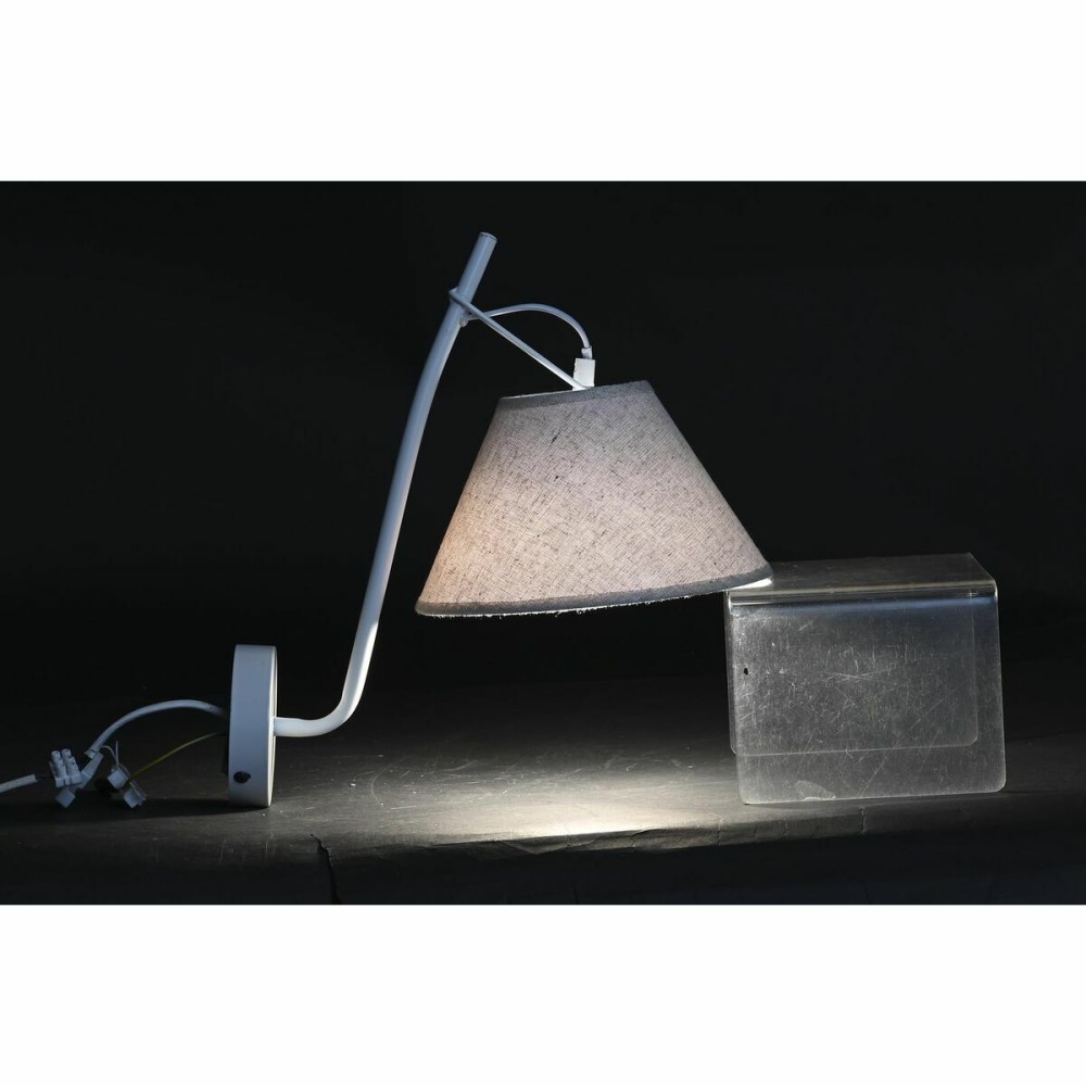 Wall Lamp DKD Home Decor Golden Metal Linen White 50 W Modern (22 x 32 x 37 cm) (2 Units)