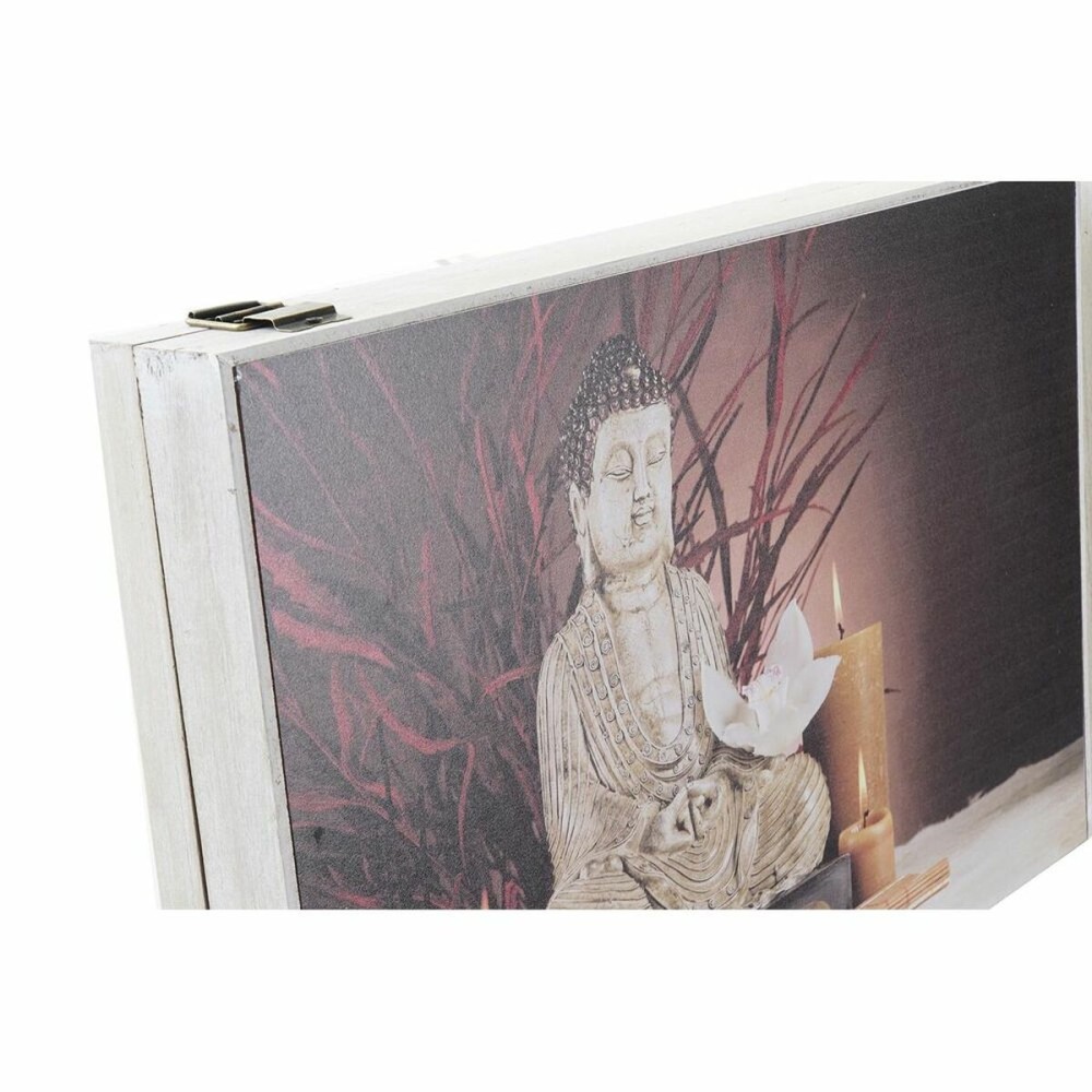 Boîte Décorative DKD Home Decor Multicouleur Bois MDF Buda Compteur (2 Unités)