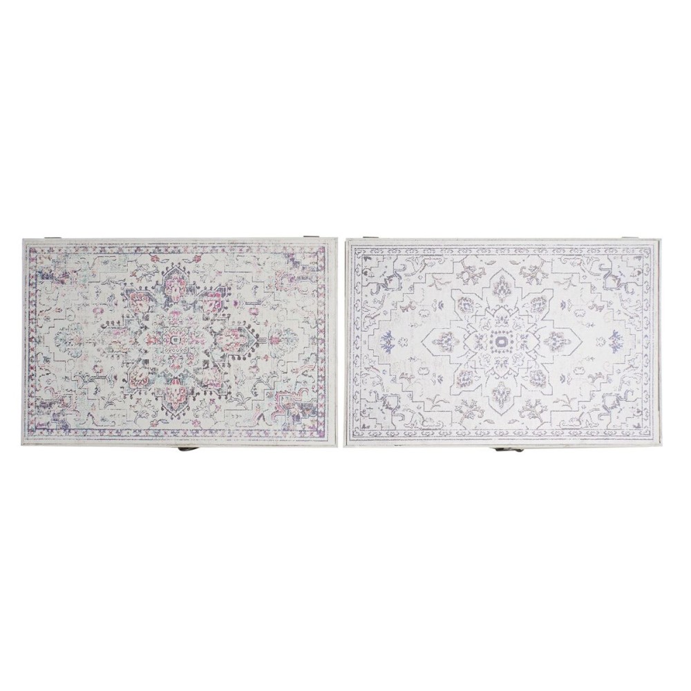 Boîte Décorative DKD Home Decor Multicouleur Bois MDF Ethnique Arabe Compteur (2 Unités)